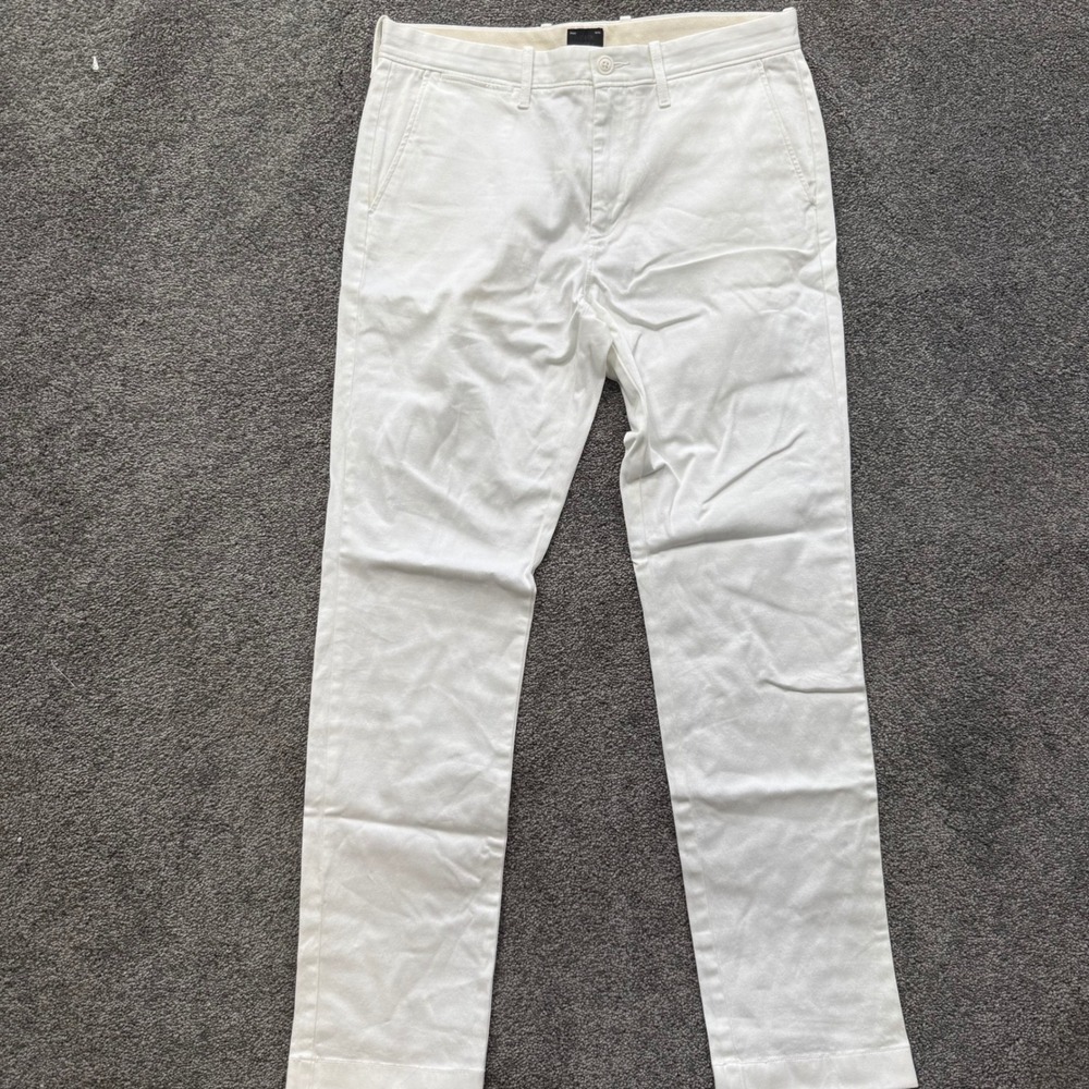 J.Crew 770 Straight Fit Stretch Chino Pants White E1590 W31 L32
